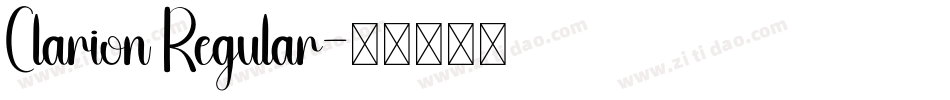 Clarion Regular字体转换